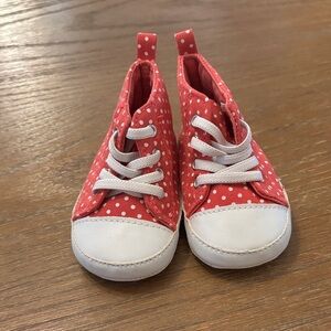Charming Red Polka Dot Baby Shoes
